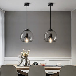 Smokey Grey Glass Pendant Light P105-Smokey Grey - Galaxy Lighting NZ