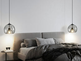 Smokey Grey Glass Pendant Light P105-Smokey Grey - Galaxy Lighting NZ