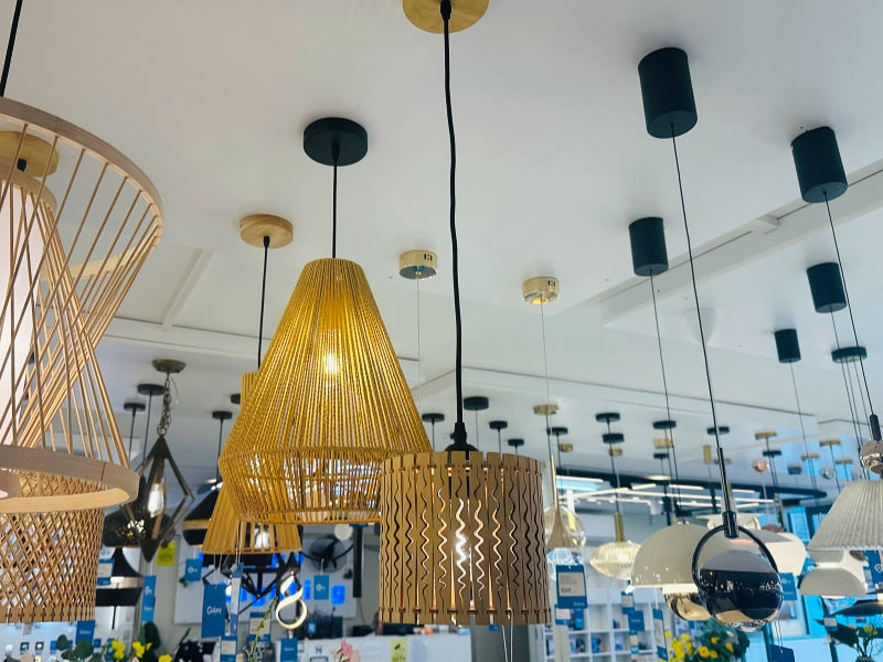 Wood Pendant Light P106-18cm,Two Sizes - Galaxy Lighting NZ