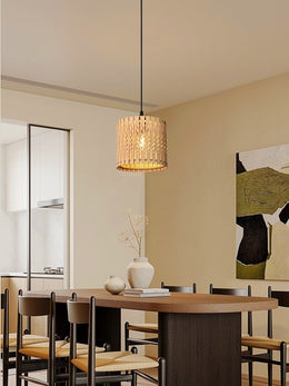 Wood Pendant Light P106-18cm,Two Sizes - Galaxy Lighting NZ