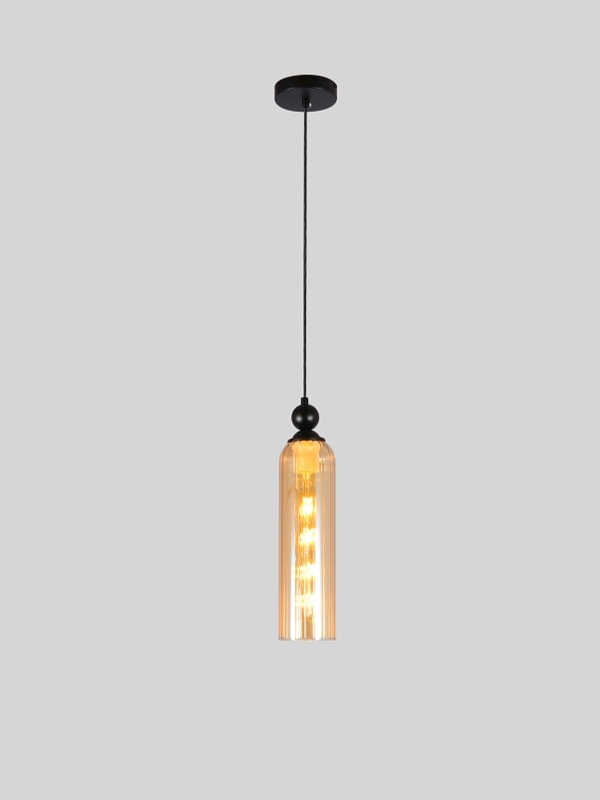 Vintage Style Glass Pendant Light P118-Amber - Galaxy Lighting NZ