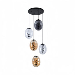 Spiral Glass LED Cluster Chandelier P122-50