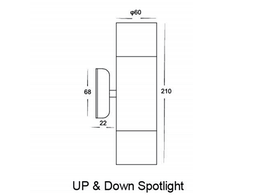Black Up/Down Outdoor Light A123-B - Galaxy Lighting NZ