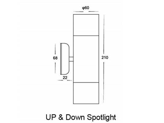 Black Up/Down Outdoor Light A123-B - Galaxy Lighting NZ