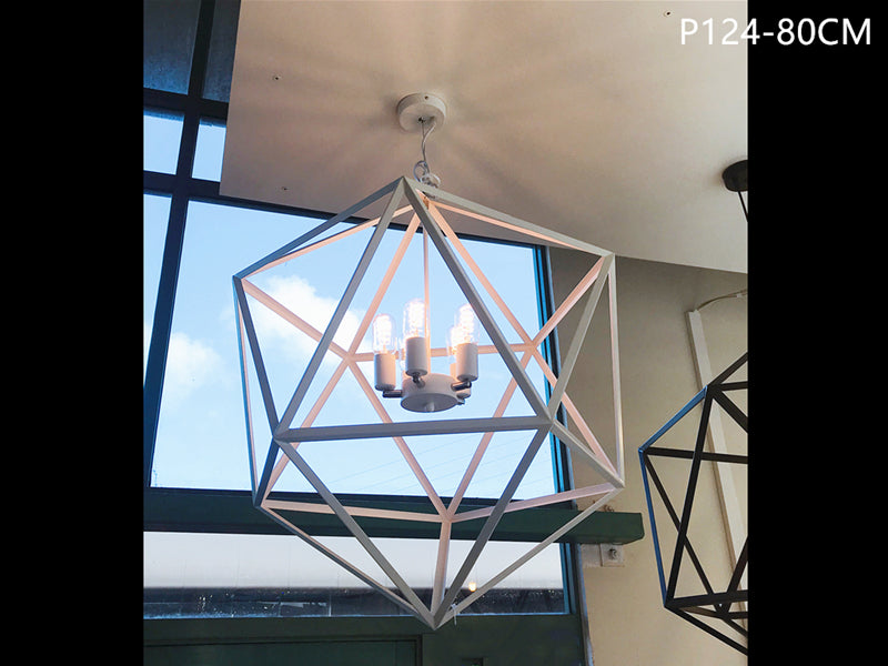 White Pendant Light P124-80cm, Two Sizes - Galaxy Lighting NZ