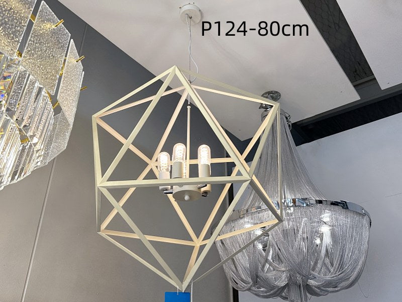 White Pendant Light P124-80cm, Two Sizes - Galaxy Lighting NZ