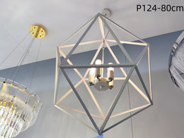 White Pendant Light P124-80cm, Two Sizes - Galaxy Lighting NZ