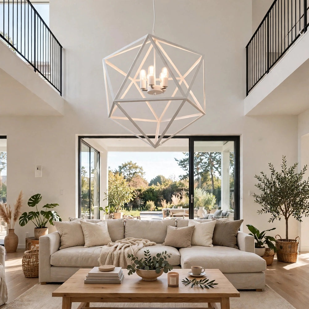 White Pendant Light P124-80cm, Two Sizes(Free shipping does not apply )