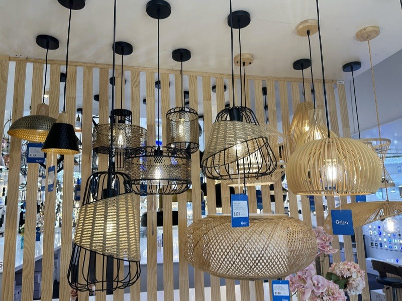 Rattan Pendant Light P418-60cm - Galaxy Lighting NZ