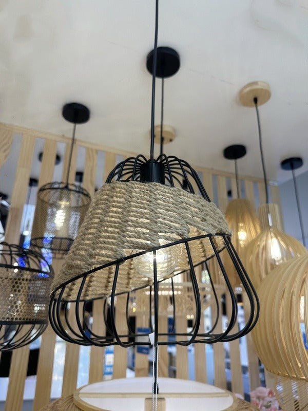 Hemp Rope Pendant Light P126 - Galaxy Lighting NZ