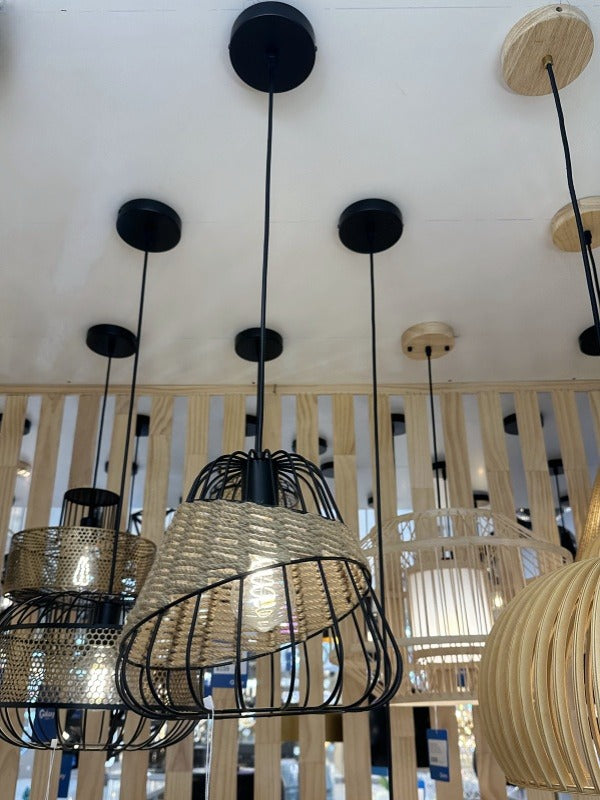 Hemp Rope Pendant Light P126 - Galaxy Lighting NZ