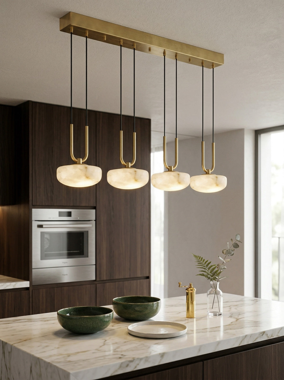 Copper LED Linear Pendant Light P128-1M