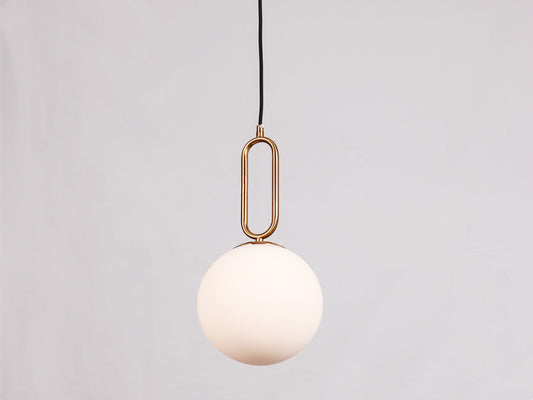 Gold Metal With Frosted Glass Modern Kitchen/Bedside Pendant Light P131 - Galaxy Lighting NZ