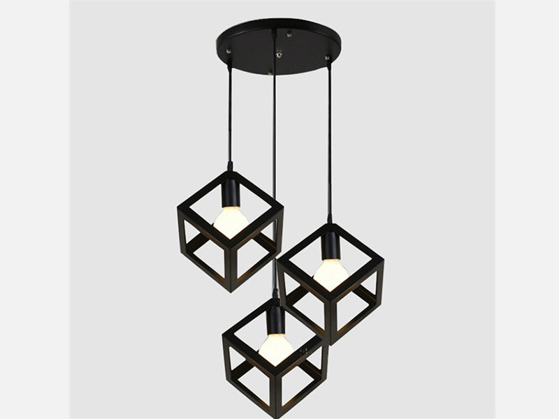 Round Base Black Pendant Light P134*3 - Galaxy Lighting NZ