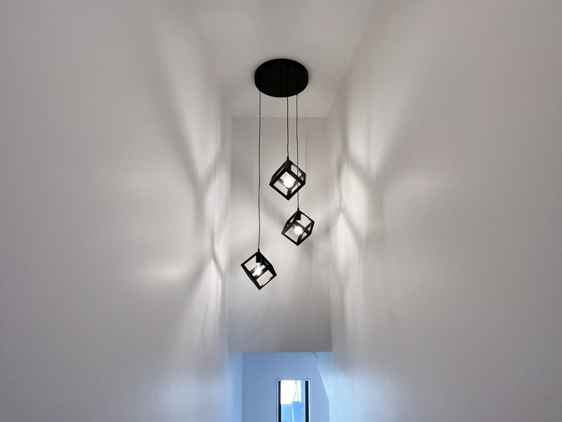 Round Base Black Pendant Light P134*3 - Galaxy Lighting NZ