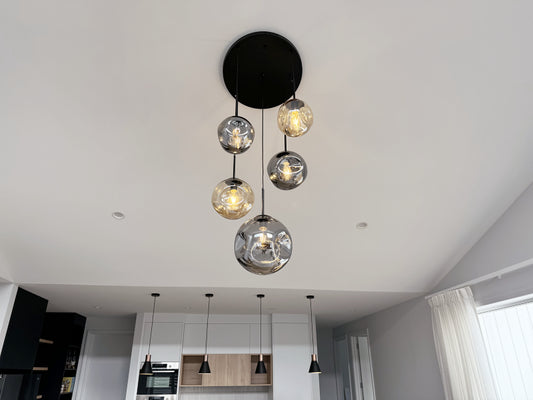 Glass Pendant Light P137-50cm - Galaxy Lighting NZ