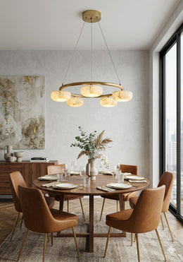 Copper LED Ring Pendant P138-600
