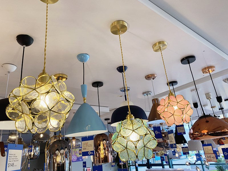 Blue Glass Pendant Light P139-Blue - Galaxy Lighting NZ
