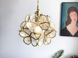 Glass Stylish Flower Pendant Bedside Light P139-Clear - Galaxy Lighting NZ