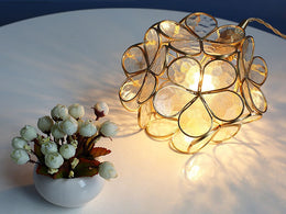 Glass Stylish Flower Pendant Bedside Light P139-Clear - Galaxy Lighting NZ
