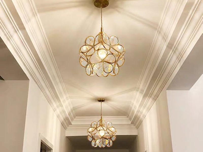 Glass Stylish Flower Pendant Bedside Light P139-Clear - Galaxy Lighting NZ