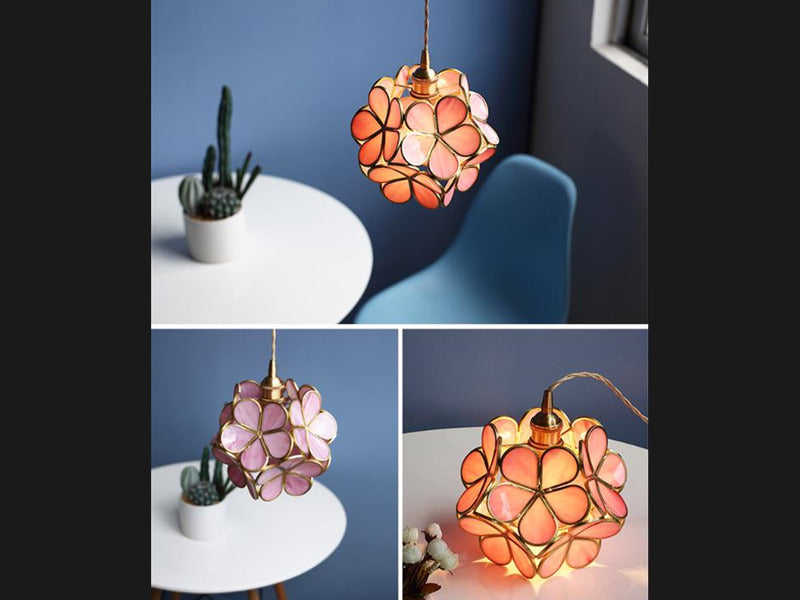Pink Glass Pendant Light P139-Pink - Galaxy Lighting NZ
