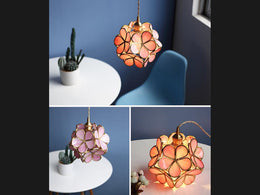 Pink Glass Pendant Light P139-Pink - Galaxy Lighting NZ