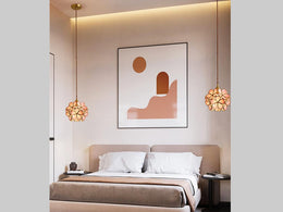 Pink Glass Pendant Light P139-Pink - Galaxy Lighting NZ