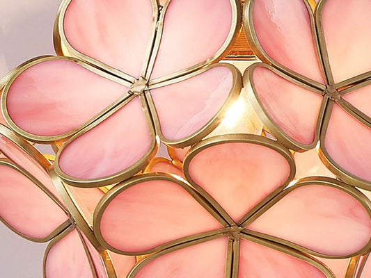 Pink Glass Pendant Light P139-Pink - Galaxy Lighting NZ