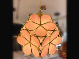 Pink Glass Pendant Light P139-Pink - Galaxy Lighting NZ