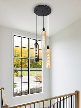 Vintage Style Glass Pendant Light P140-40cm - Galaxy Lighting NZ