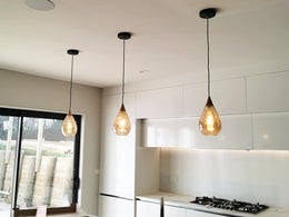 Amber Pendant Light P143-Amber - Galaxy Lighting NZ
