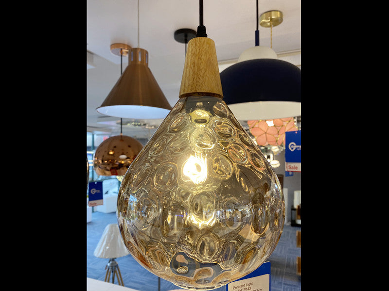 Amber Pendant Light P143-Amber - Galaxy Lighting NZ