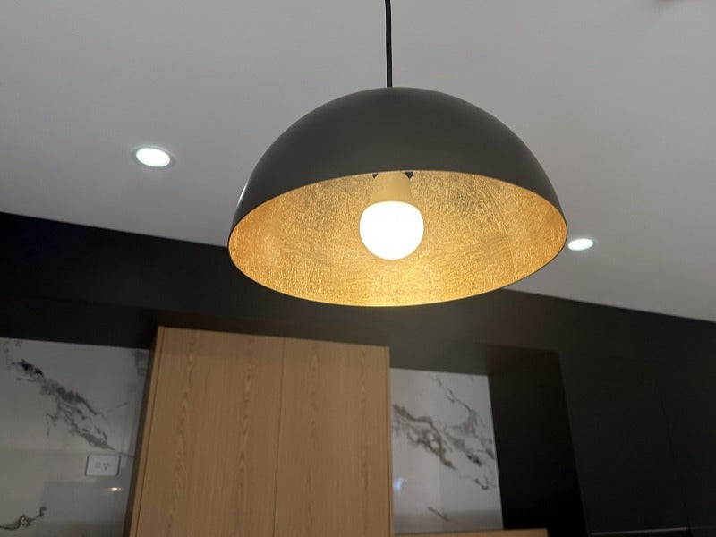 Black With Gold Color Interior Classic Pendant Light P145 - Galaxy Lighting NZ