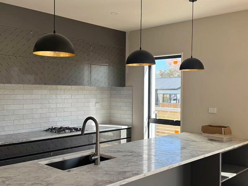Black With Gold Color Interior Classic Pendant Light P145