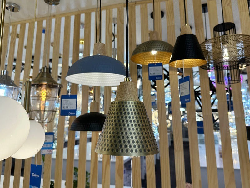Vintage Gold Lamshade Pendant Light P157-Gold - Galaxy Lighting NZ