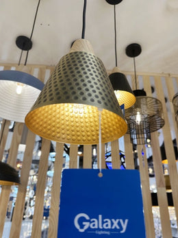 Vintage Gold Lamshade Pendant Light P157-Gold - Galaxy Lighting NZ