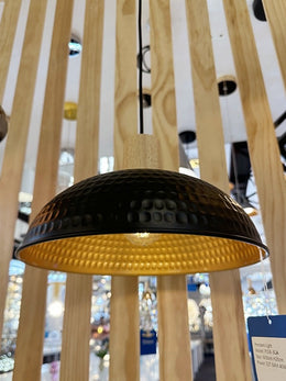 Vintage Black Lamshade Pendant Light P158-Black - Galaxy Lighting NZ