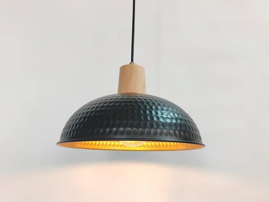 Vintage Black Lamshade Pendant Light P158-Black - Galaxy Lighting NZ