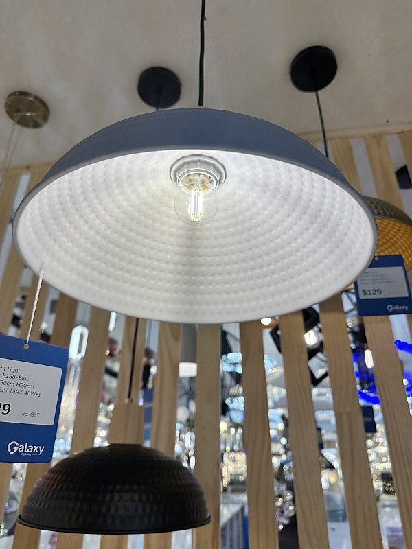 Blue Color Lamshade Pendant Light P158-Blue - Galaxy Lighting NZ