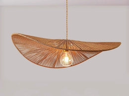 Rattan Pendant Light P161-60cm - Galaxy Lighting NZ