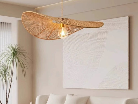 Rattan Pendant Light P161-60cm - Galaxy Lighting NZ
