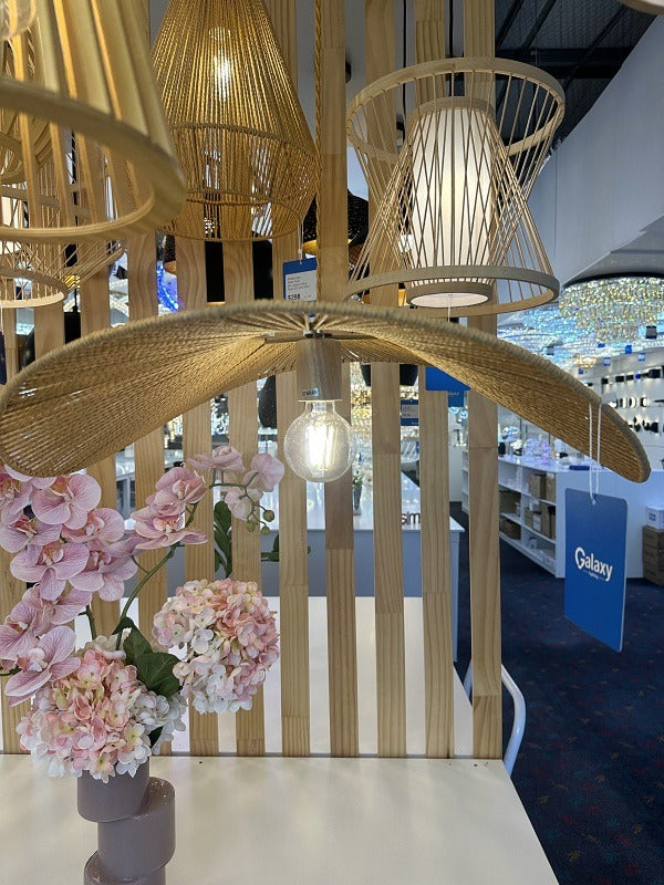 Rattan Pendant Light P161-60cm - Galaxy Lighting NZ