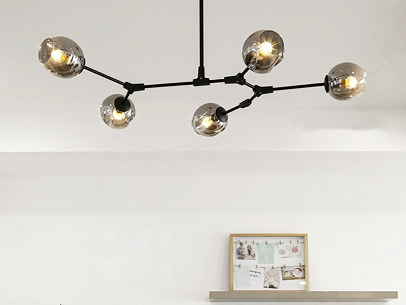 Smoky Grey Glass Pendant Light P166 - Galaxy Lighting NZ
