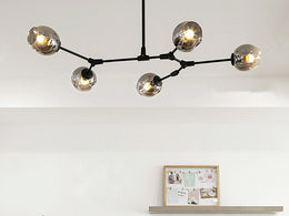 Smoky Grey Glass Pendant Light P166 - Galaxy Lighting NZ