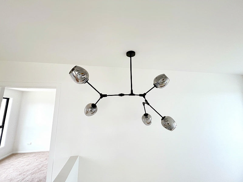 Smoky Grey Glass Pendant Light P166 - Galaxy Lighting NZ