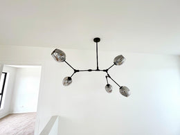 Smoky Grey Glass Pendant Light P166 - Galaxy Lighting NZ
