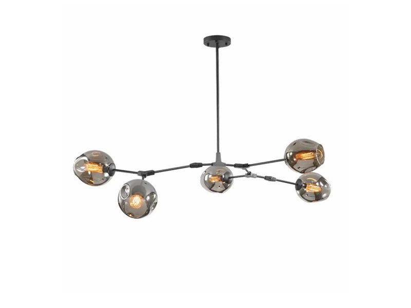 Smoky Grey Glass Pendant Light P166 - Galaxy Lighting NZ