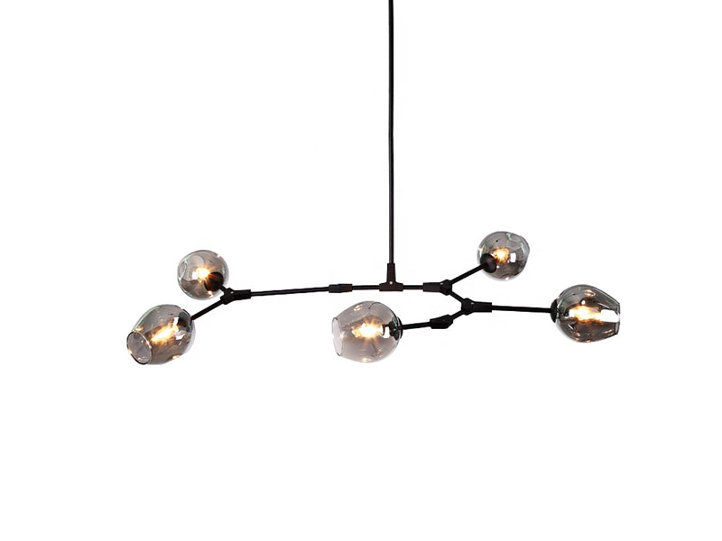 Smoky Grey Glass Pendant Light P166 - Galaxy Lighting NZ