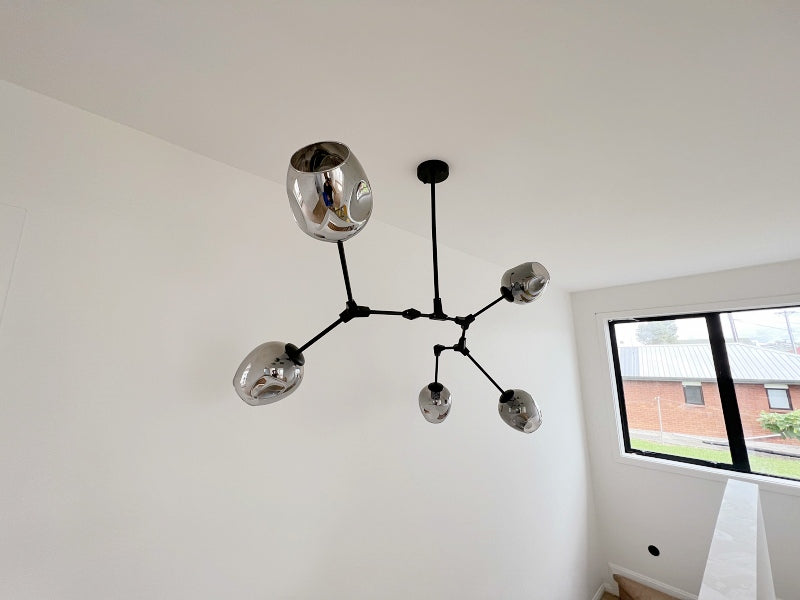 Smoky Grey Glass Pendant Light P166 - Galaxy Lighting NZ